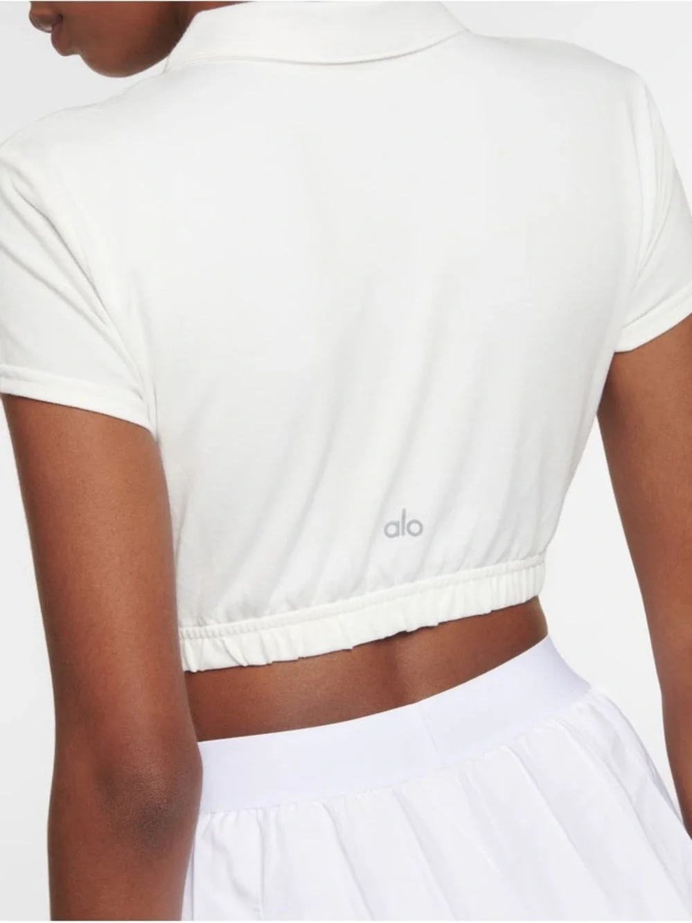 Alo Cropped Polo Top